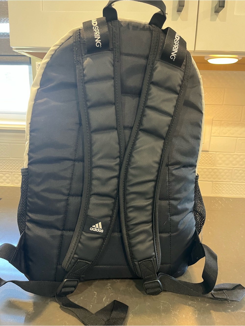 adidas Black and White Padded Everyday Backpack - Picture 9 of 9